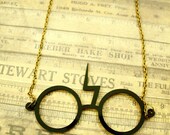 Instant Harry Potter- Glasses with scar necklace