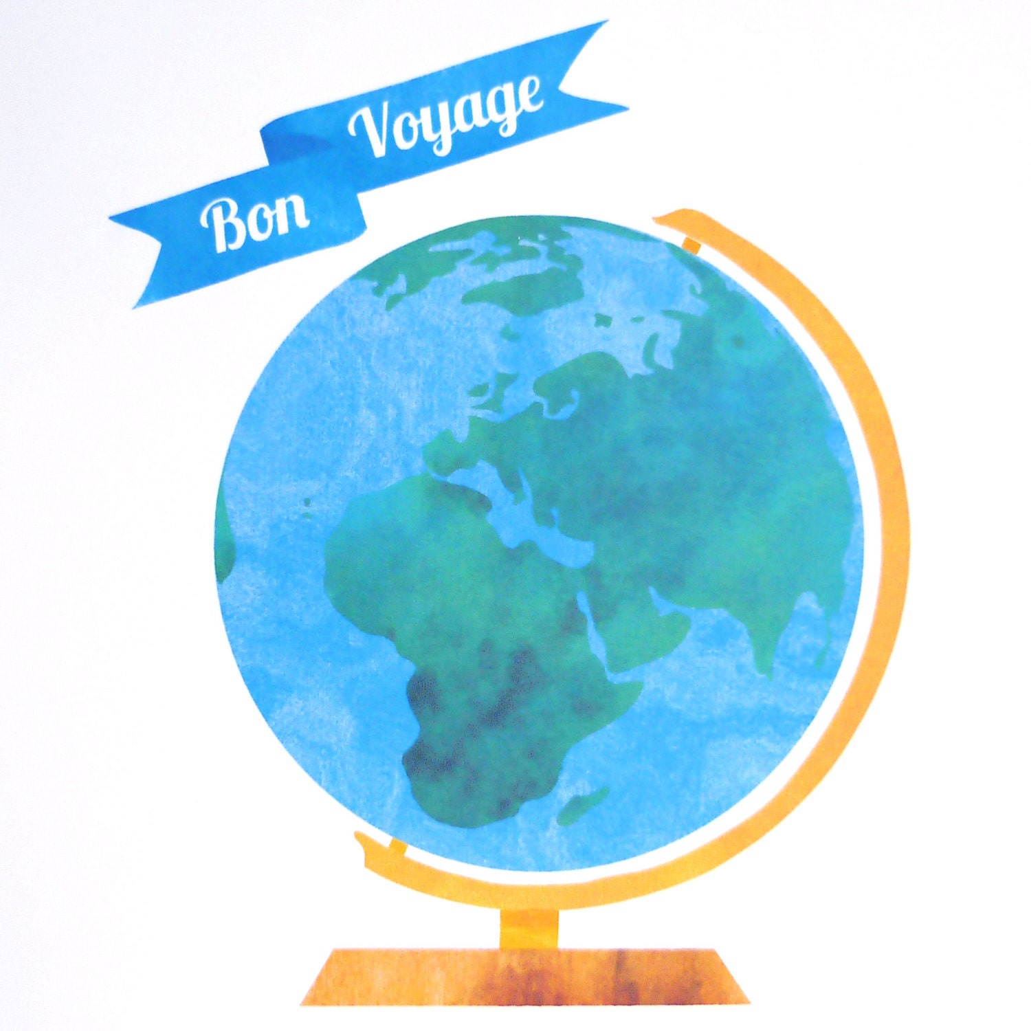 Goodbye // Bon Voyage Greetings Card