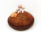 Autumn Mushrooms - Nature Display Pincushion Home Decor Made To Order