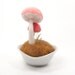 Mushroom Nursery Home Decor Toadstool Pincushion Made to Order -New Mom- Pink Baby Girl