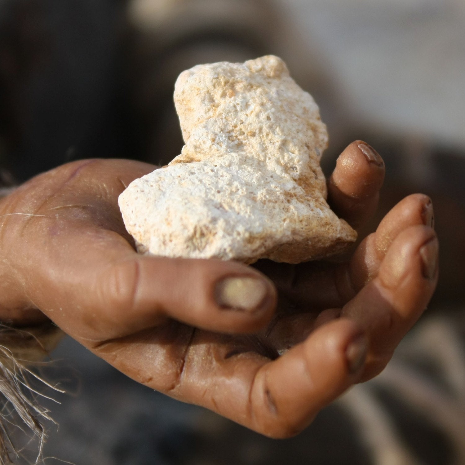 Elf Art Doll, Kalju, the desert dwelling elf who makes heart shaped rocks.