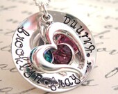 Elegant Family Birthstone Necklace -  personalized mothers necklace - mommy jewelry