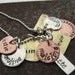 The Family Collection Necklace - handstamped necklace - mixed metal grandmothers necklace