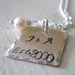 Hand Stamped Necklace - Established - Couples personalized jewelry - Wedding Jewelry -