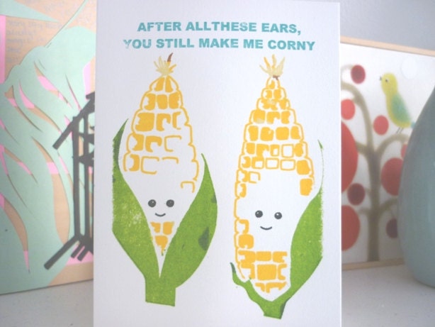 Gocco Love or Anniversary Card - Me So Corny