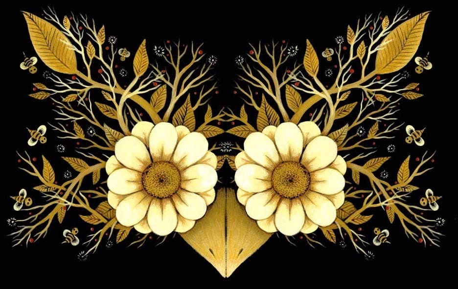 Floral Owl Print