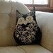 Black and Creme Owl Pillow