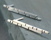 Brick Earrings-sterling silver