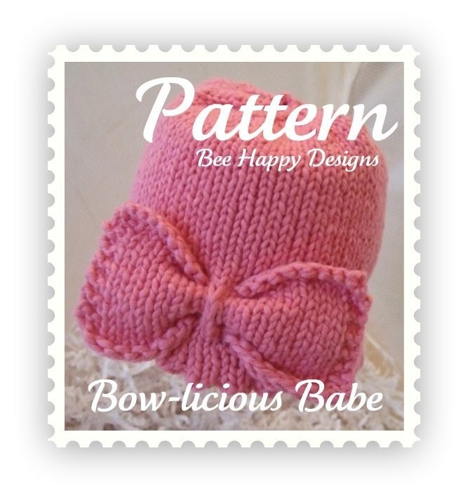 Instant PDF - Bow-licious Babe Knitting Pattern