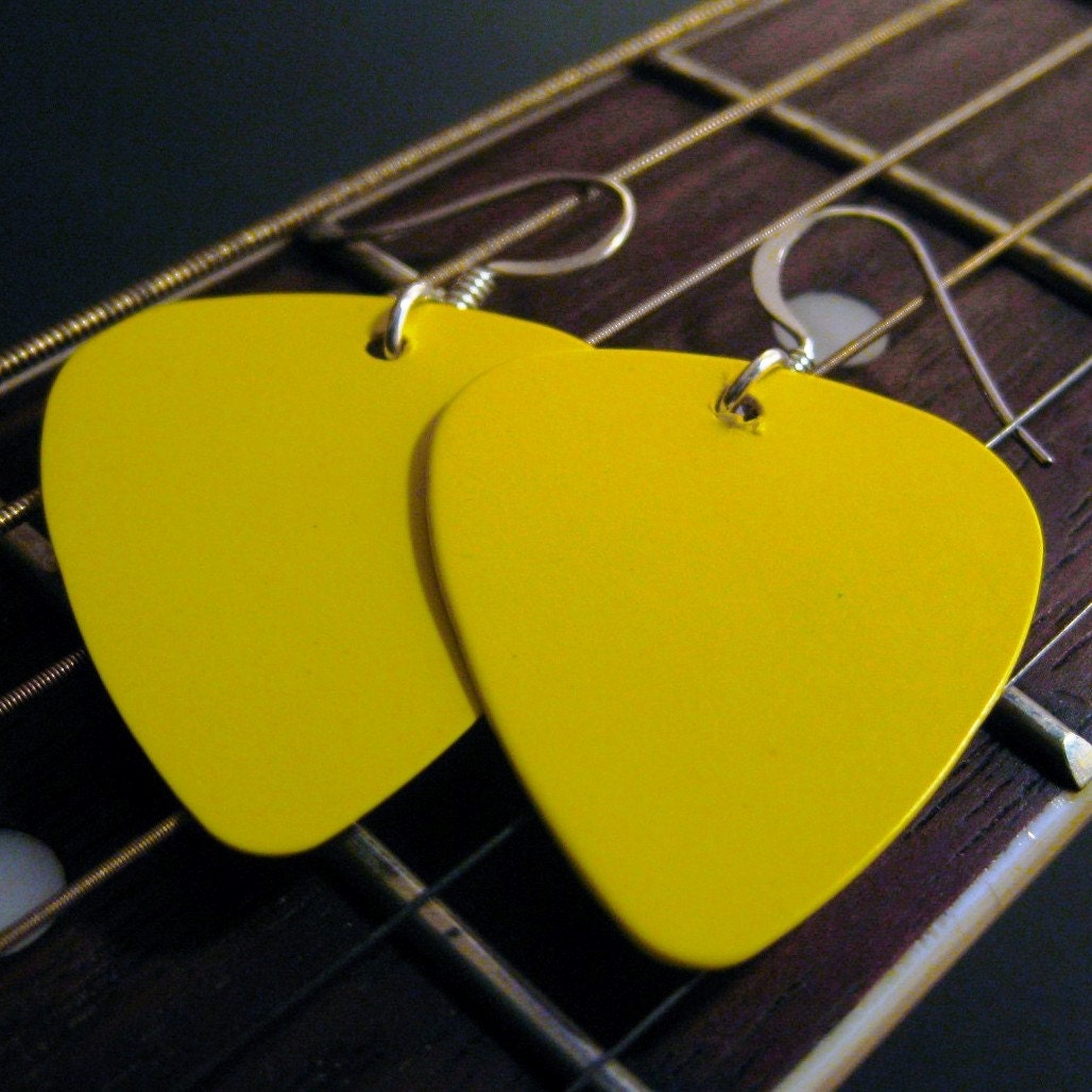 Truth From Fiction Guitar Pick Earrings