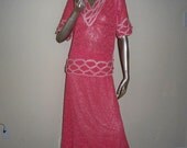 V-neck Sweater w Diamond Pattern and skirt