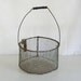 Antique wire farm basket egg carrier with hook img