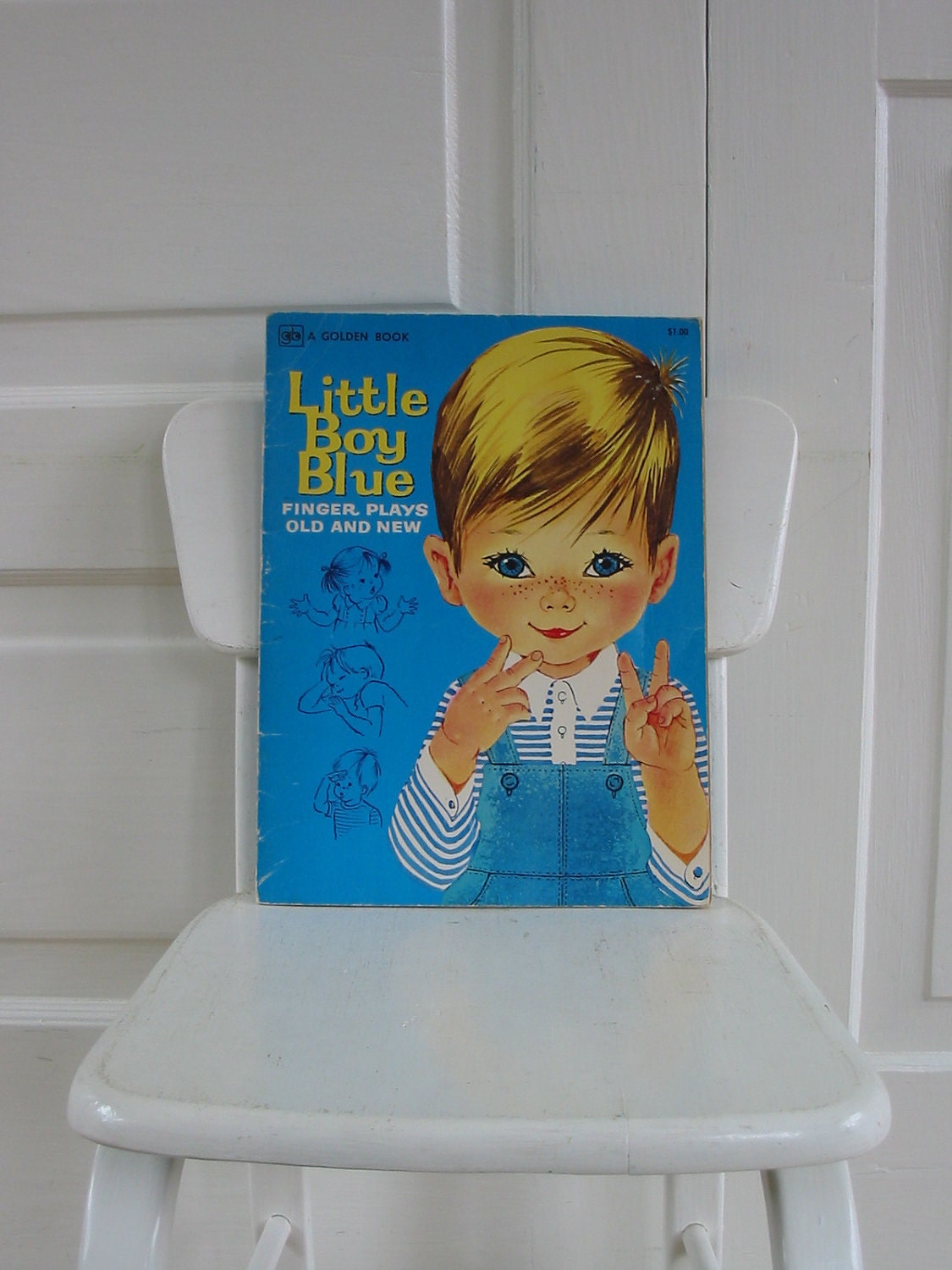 Vintage Children Book Golden Finger Plays Workbook Sixties Nursery Rhymes Boy