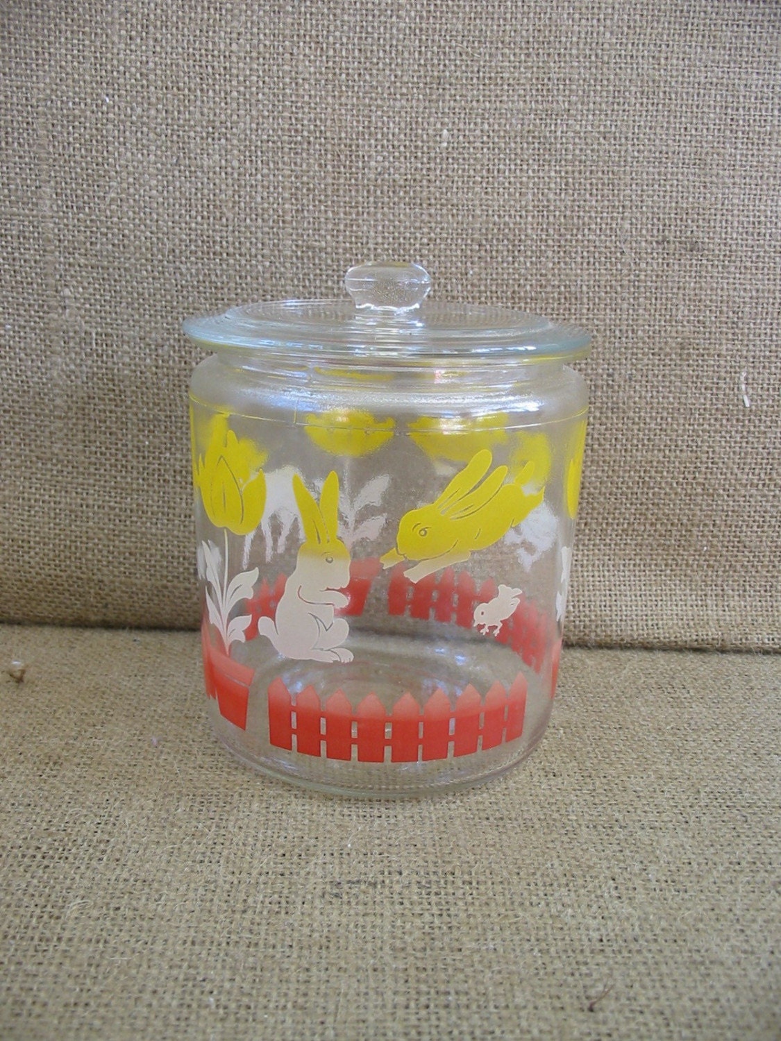Children Glass Jar Bunny Baby Nursery Decor