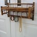 Vintage Bamboo Shelf with Hooks