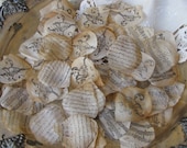 Wedding  Flower Petals  Tea Stained Hand Stamped  10 bags