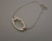 Silver Anatomical Heart Bracelet
