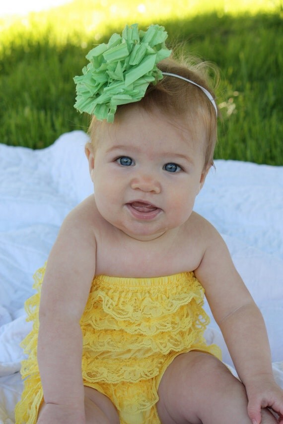 Size medium 6-24 months Petti Romper/ Lace Ruffle Romper      ON SALE
