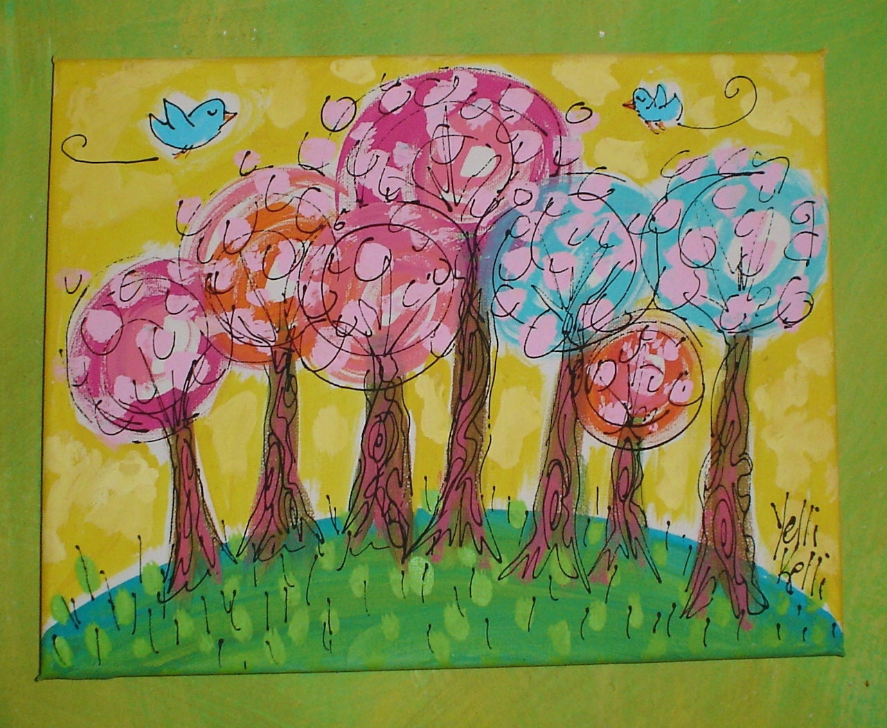BoHo Pop Trees Original Painting Made To Order