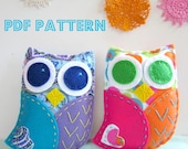 PDF Owl Softie Pattern Felt Hand Sewing Embroidery Project Toy Cute Plush