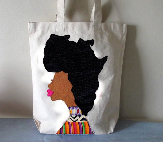 Afro Woman Tote Bag