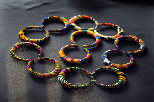 Ankara Hoop Earrings