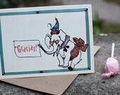 Elephant thank you card (set of 10)