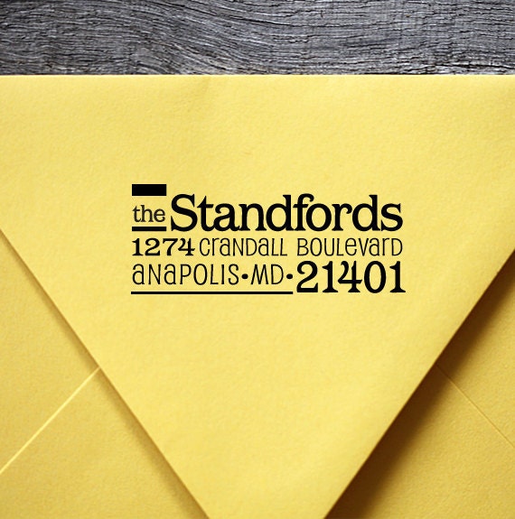 Custom Address Stamp - Self Inking - Cute family housewarming or wedding gift / a1074