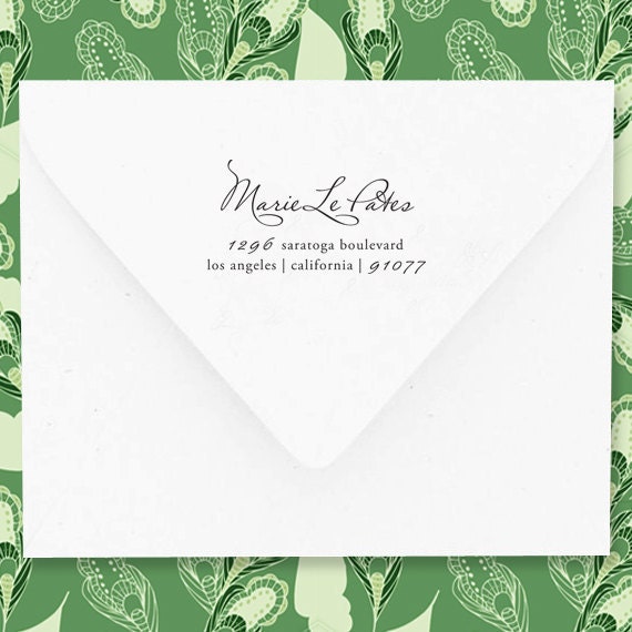 Custom Rubber Address Stamp - Great Wedding Gift - Eco Mount - cute birthday or housewarming gift - ea1030