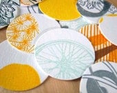 200 letterpress paper circles
