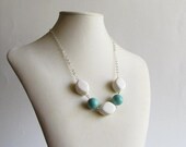 Turquoise and White Necklace