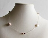 Pearl and Pink Opal Necklace