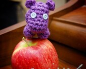 Tiny Crochet Hippo Pattern - Miniature Stuffed Hippo Toy  - amigurumi pattern - Instant Download