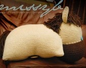 Crochet Horse Pillow Pet Pattern - Pony Stuffed Pillow Animal Toy - PDF Pattern - Instant Download
