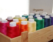 You Pick Thread Color - 52 unbleached ORGANIC Bird-E Towels - Custom (unpaper towels)