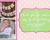 Birthday Thank You Photo Card
