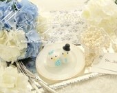 LOVE ANGELS Wedding Cake Topper-love bird with sweet heart base
