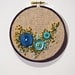 button growth embroidered wall hanging