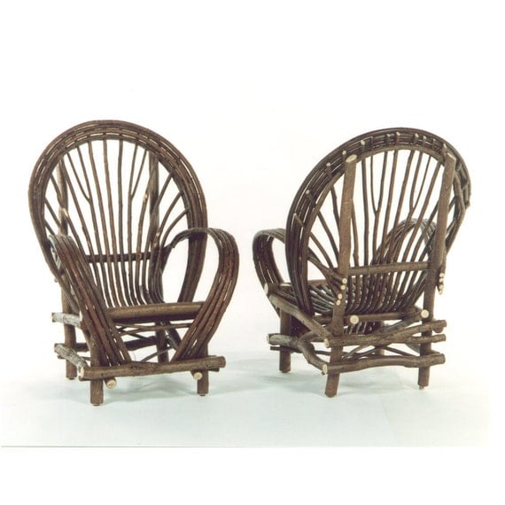 Rustic Fan Chair of Bent Willow