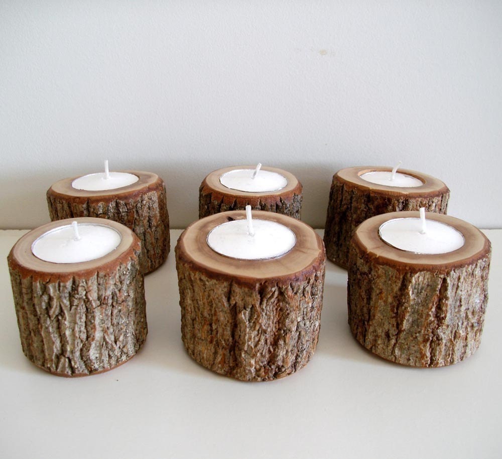 Babes in the Woods 6 Rustic Candle Holders