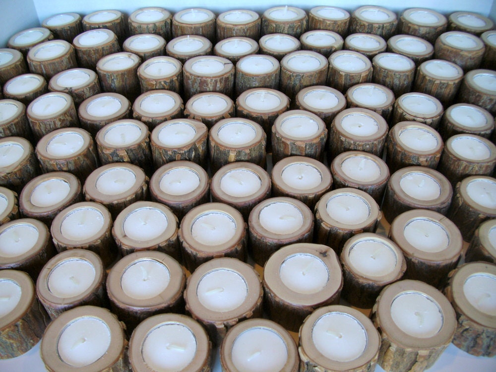 100 Rustic Candles for Wedding Reception Anniversary Dinner or Party - Custom Listing FOR YOU