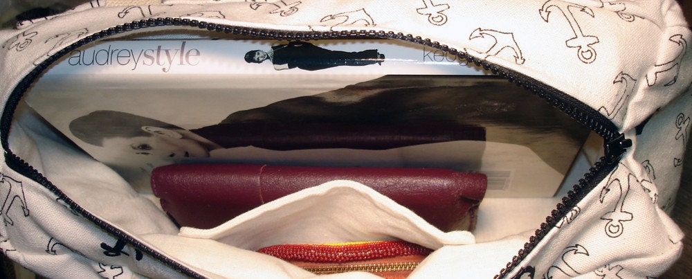 Anchor Screen printed Canvas Duffel