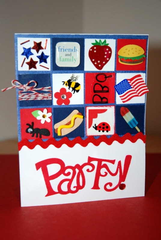 Handmade Fourth of July Card Inchie style