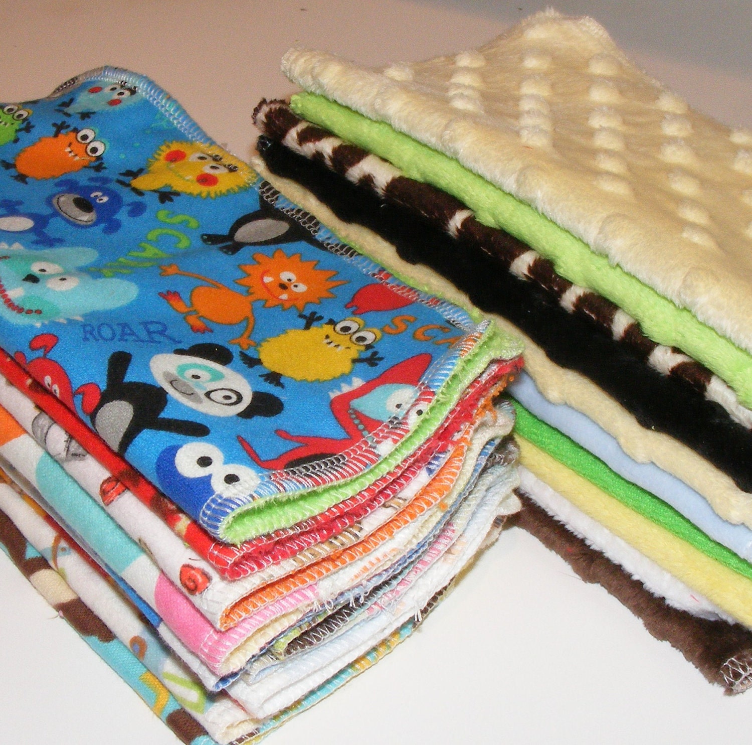 Thirty All Purpose Baby Wash n Wipes - Gender Neutral Set in flannel and minky