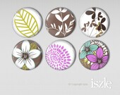 Fridge Magnet Gift Set - Set of 6 Refrigerator Magnets - FRESH FLORAL