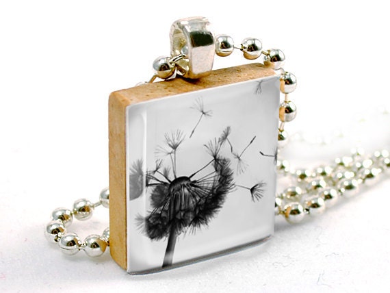 Scrabble Pendant  - SUMMER BREEZE (FP189) - Scrabble Tile Pendant