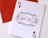 Stella Coordinating Playing Card Thank you cards (20 Pack) - EmbellishedPaperie