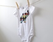 Matryoshka Doll Bodysuit with an Elephant - 6 months