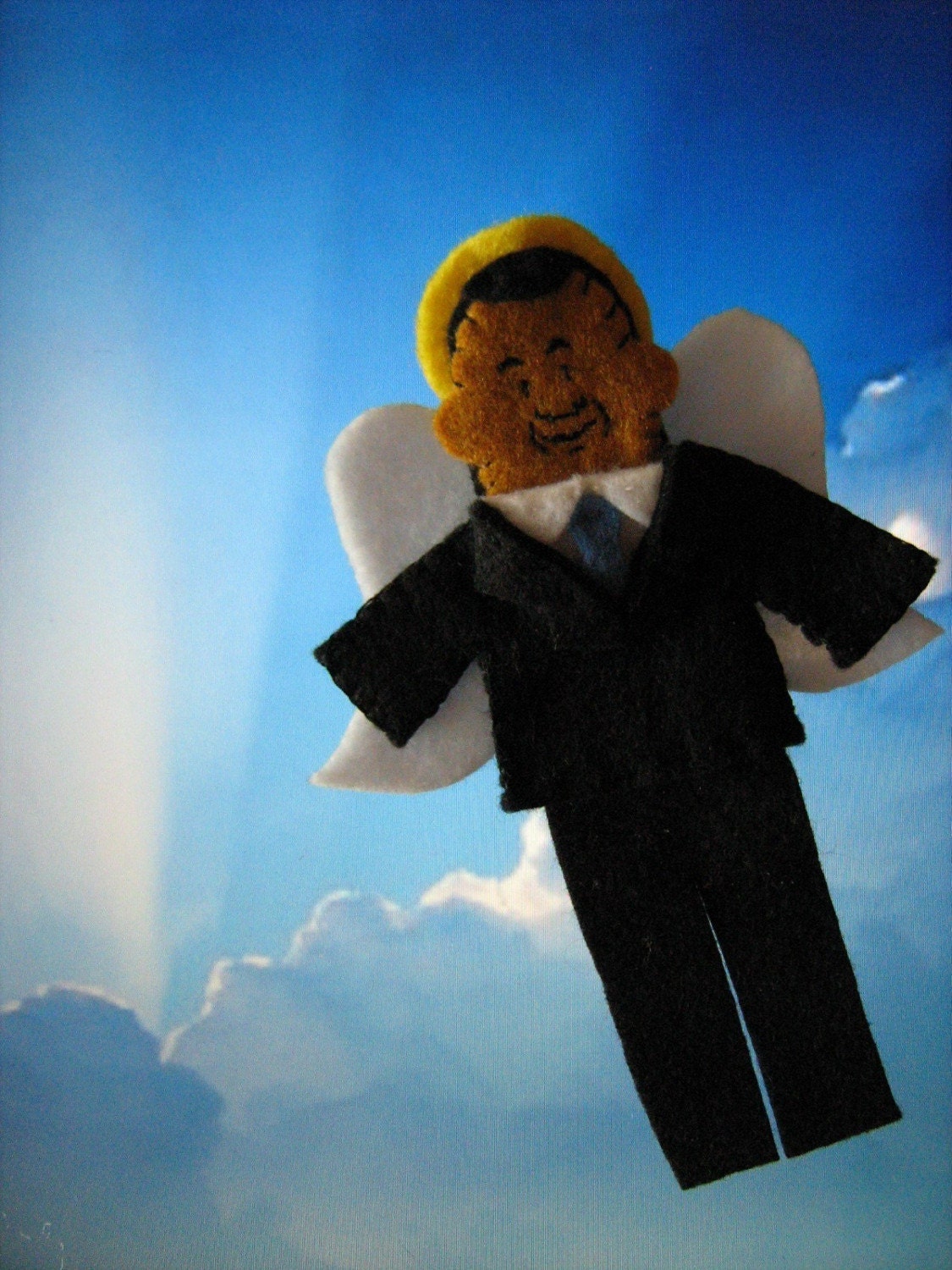Obama Angel Felt Finger Puppet