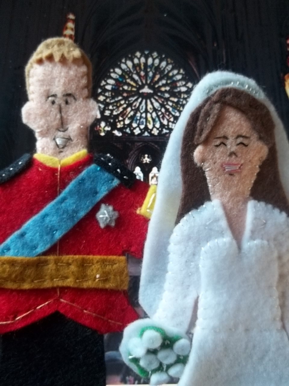Wills and Kate Duke and Duchess of Cambridge Felt Finger Puppet Set